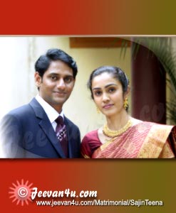 Sajin K Jose and Teena Mathew wedding pictures at St Marys church lalam Pala